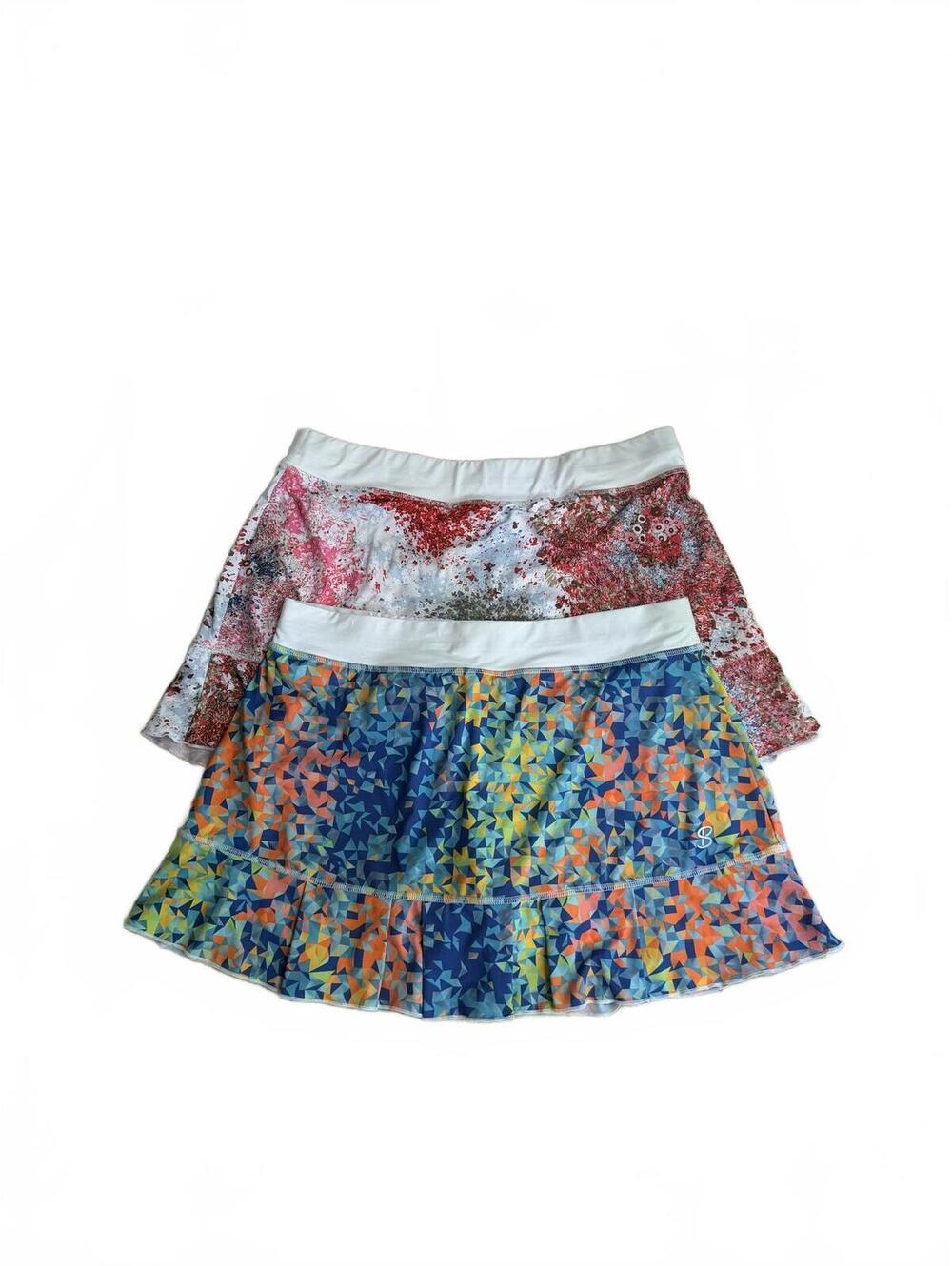 Sofibella Geometric Print Tennis Pickleball Skort Built-In Shorts Size XL Bundle